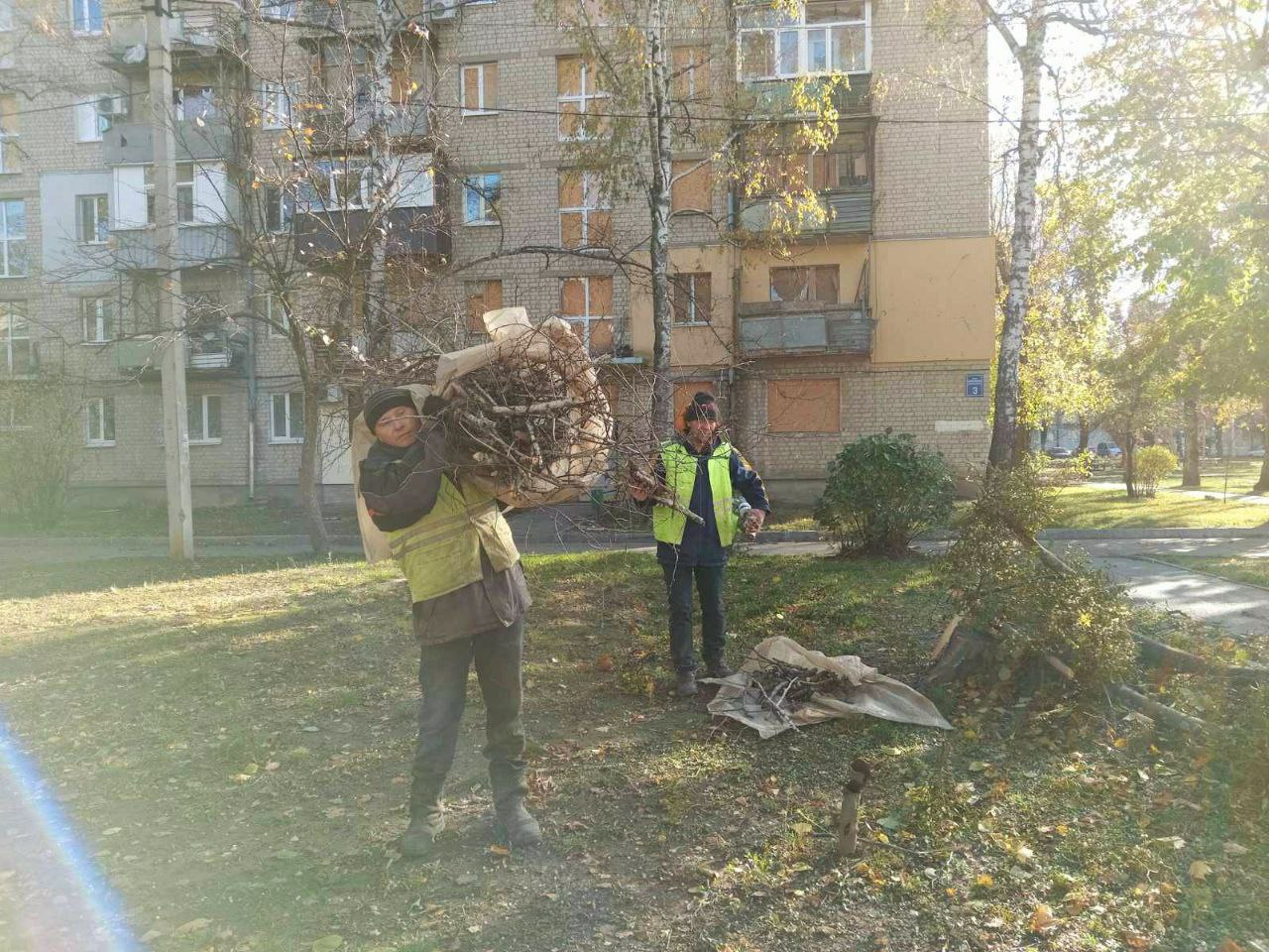 Ураган повалил деревья в Харькове 4