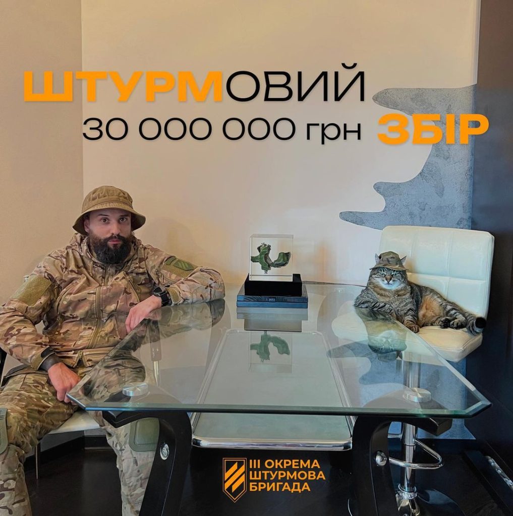 Самый известный блогер Харькова кот Степан собирает средства на ВСУ (видео)