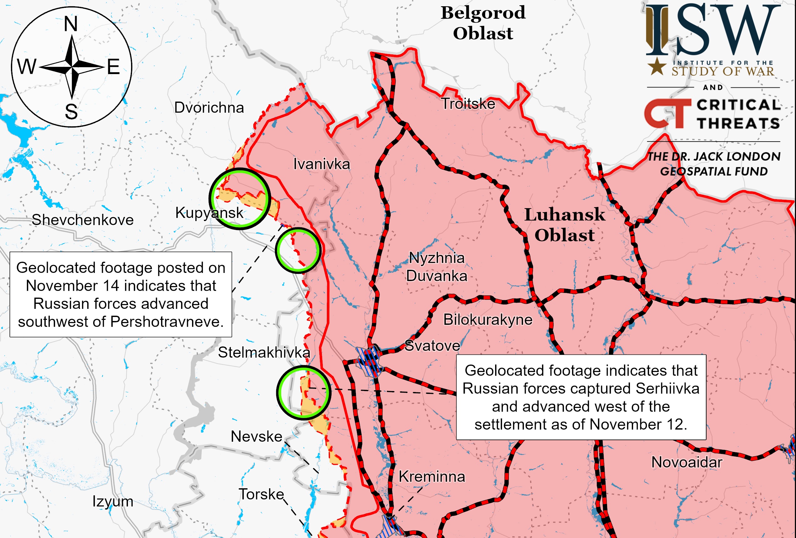 Купянск ISW 16 ноября - карта