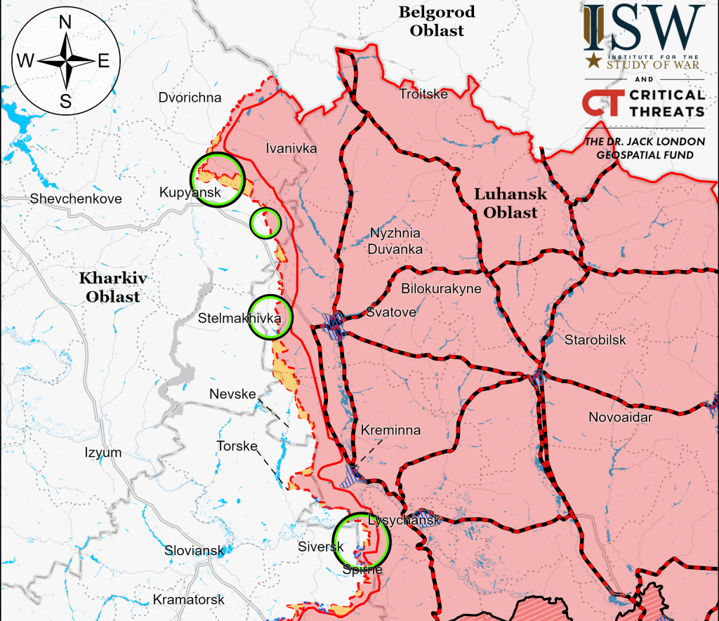 ISW: Війська РФ за добу не досягли успіху під Куп’янськом. Що на інших фронтах