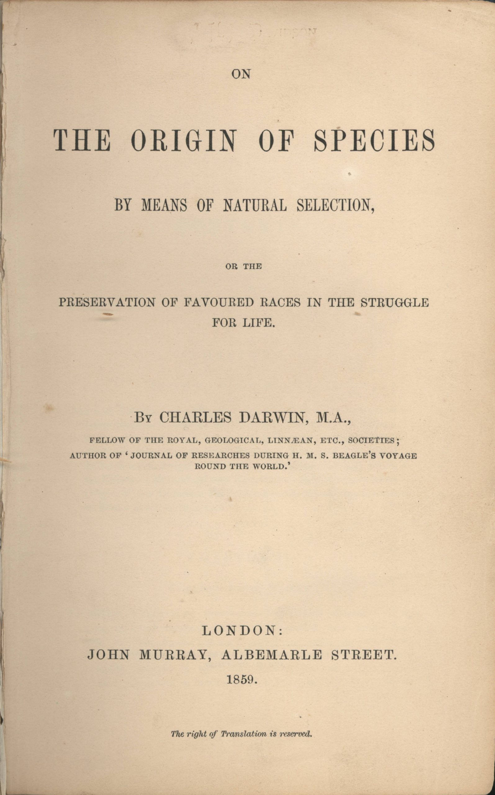 Походження видів Чарльза Дарвіна