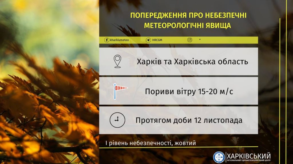 В воскресенье — шквалы. Жителей Харьковщины предупреждают об опасной погоде