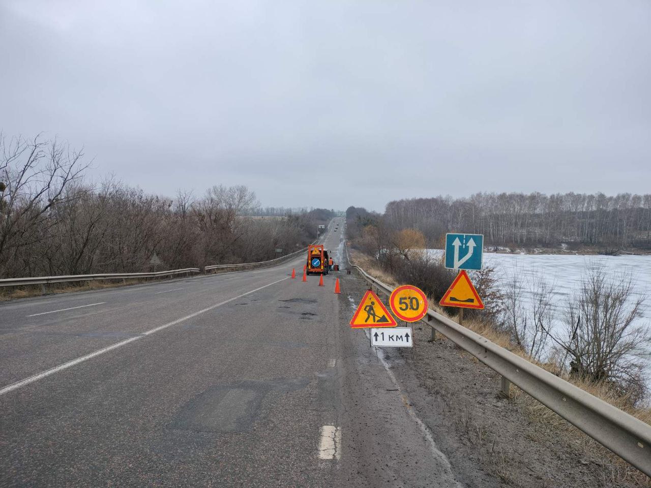 Ямочный ремонт на дорогах в Харьковской области