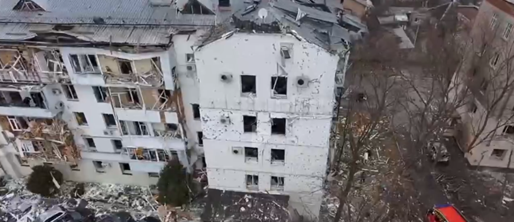 Що накоїла РФ у Шевченківському районі Харкова (відео з дрону)