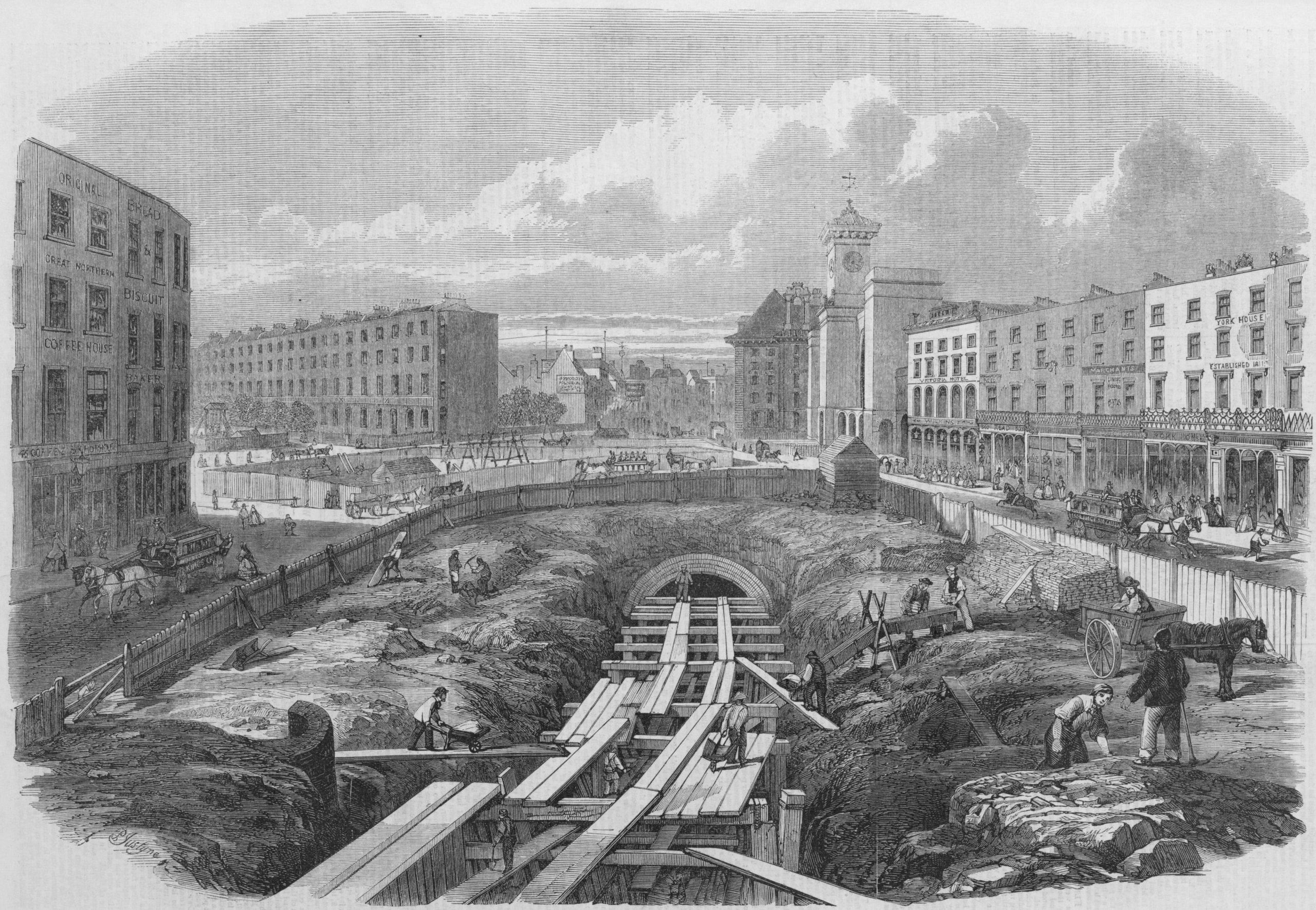 Строительство метро в Лондоне 1861 год