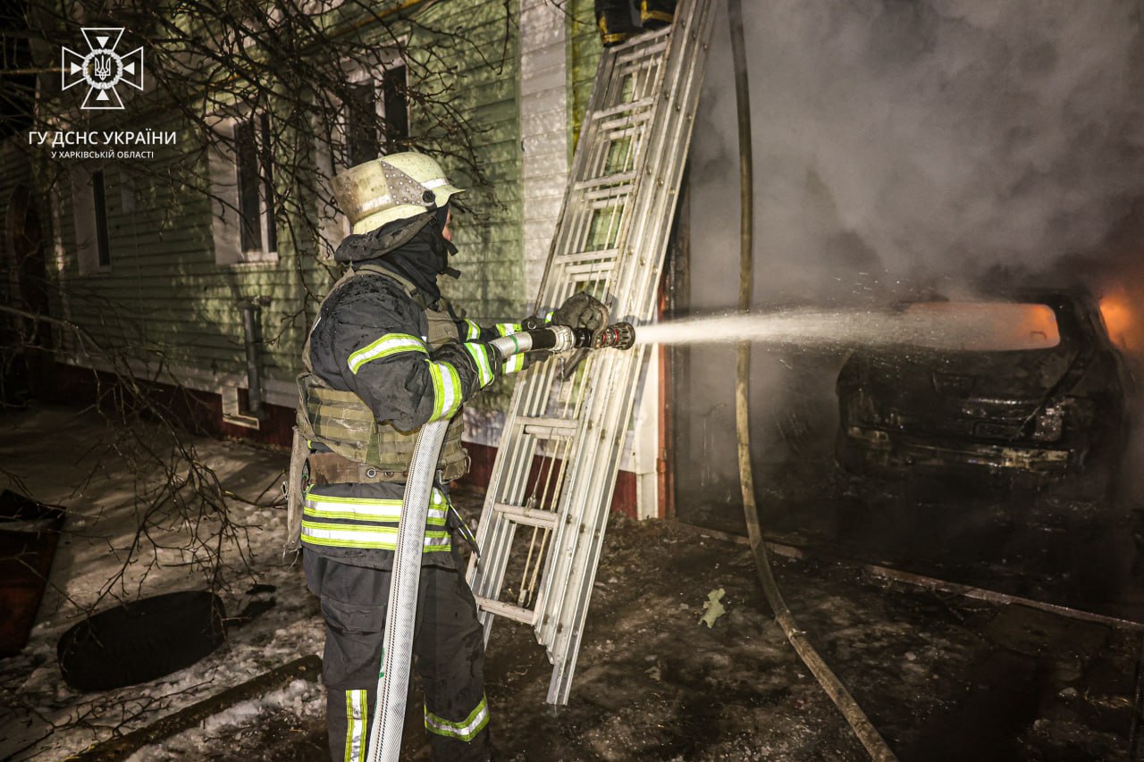 Пожар в Большой Рогани под Харьковом