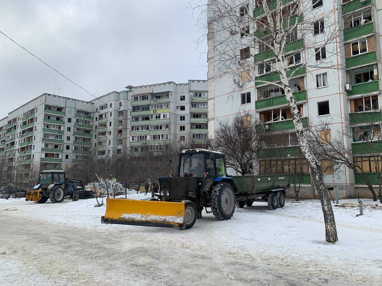 Места прилетов в Харькове 23 января