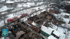 Що накоїли ворожі «шахеди» у Немишлянському районі Харкова (відео з дрона)