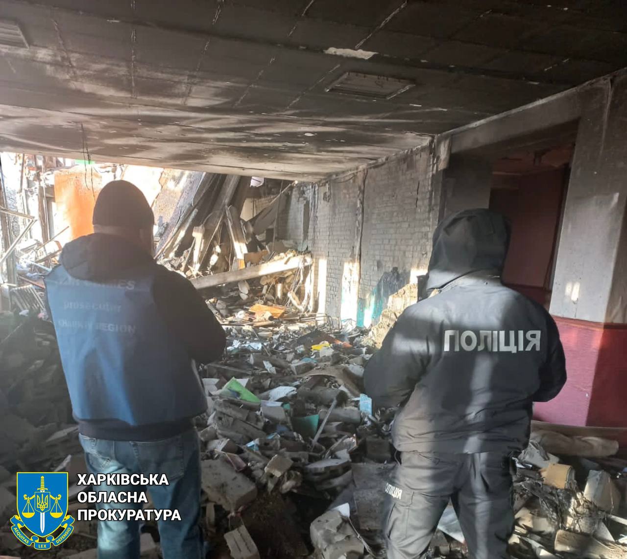 Последствия удара шахедов по школе в Богодуховском районе 27 февраля 2024 2