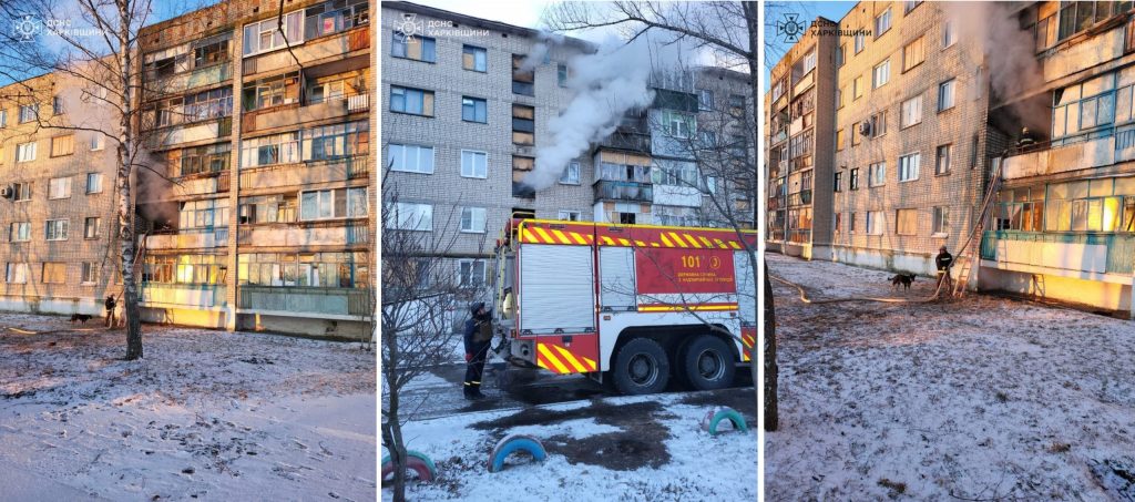 На Харьковщине спасли жизнь человеку на пожаре