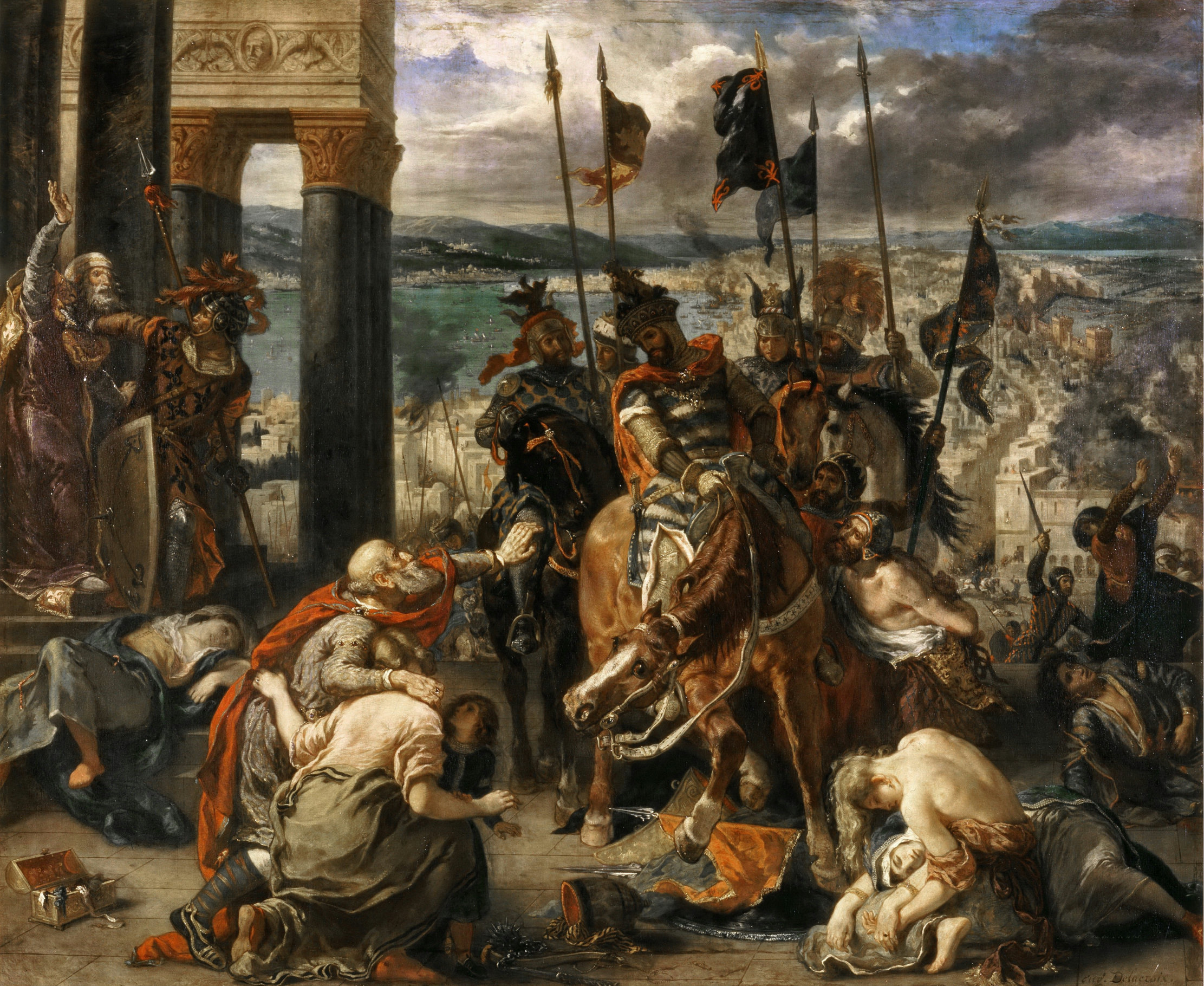 Крестоносцы в Константинополе, картина