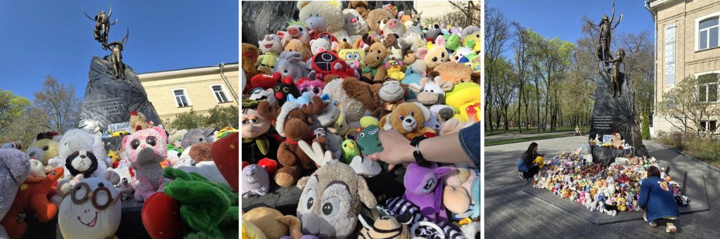Іграшки повернули під пам’ятник загиблим дітям у Харкові