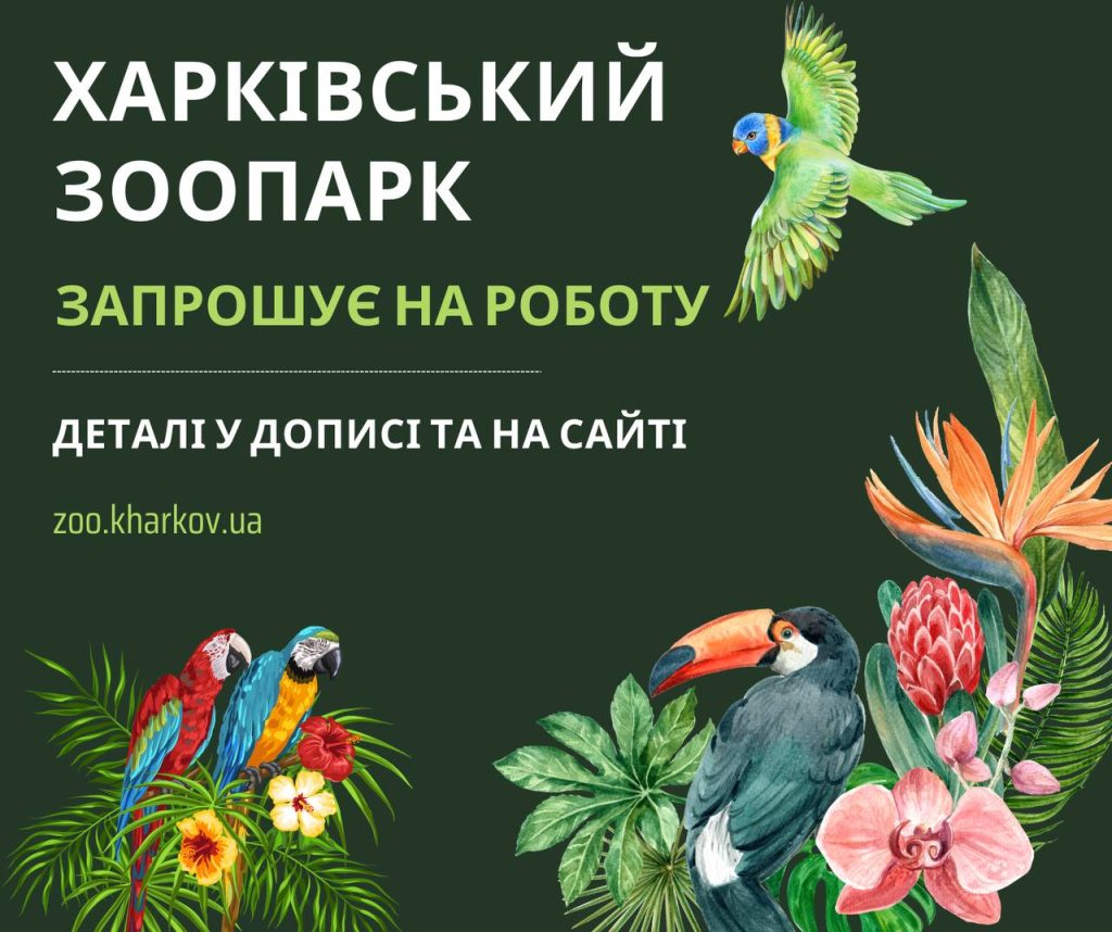 Робота у Харківському зоопарку: пропонують доглядати за тваринами