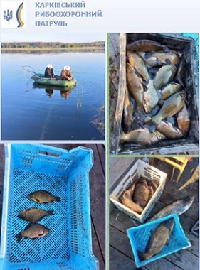 Двоє чоловіків на Харківщини сіткою наловили 26 кг риби: збитки – 43 тис. грн