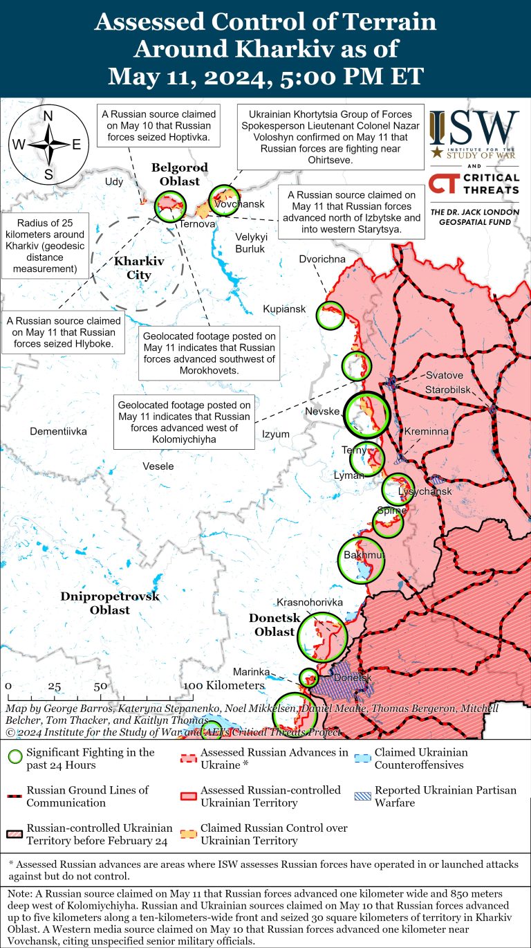 Удари РСЗВ по Харкову та буферна зона на кордоні – ISW про цілі росіян