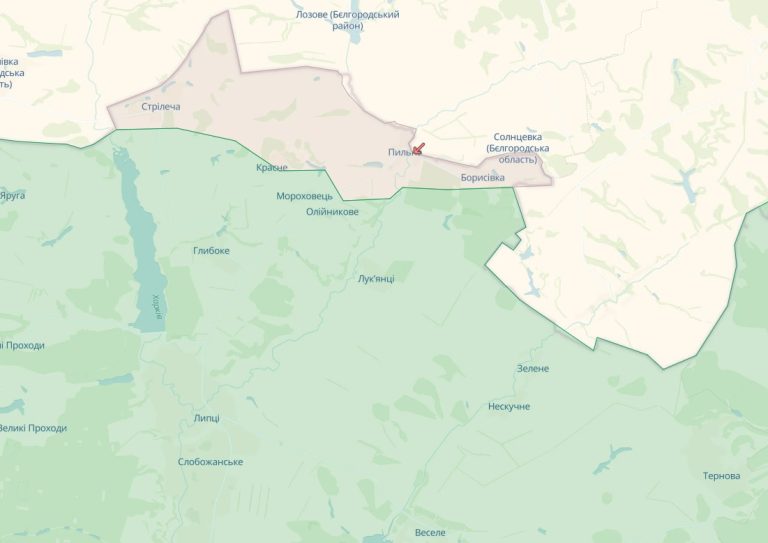 На карті DeepState з’явилася сіра зона біля кордону на північ від Харкова