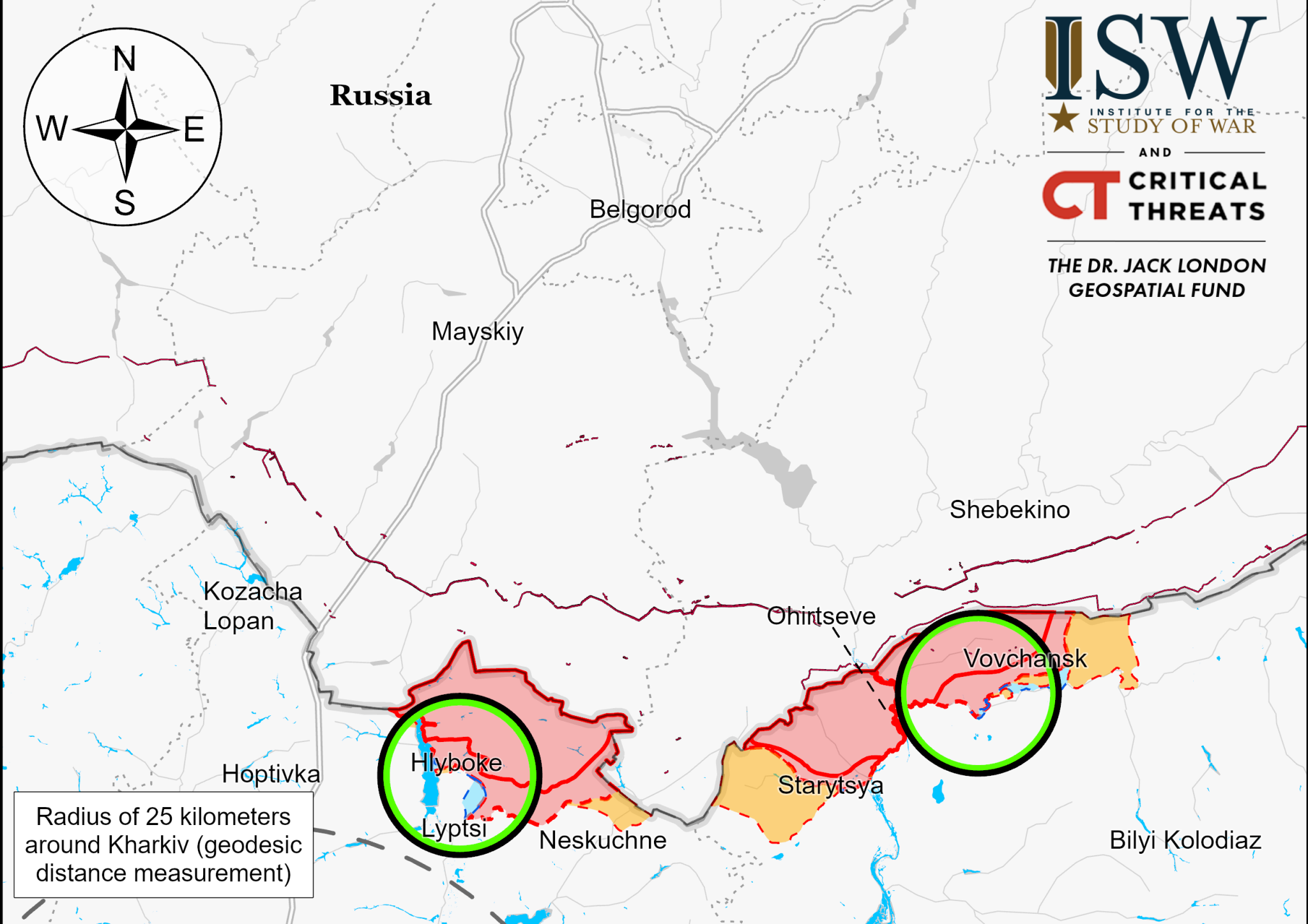 Число рейдов россиян через границу на север Харьковщины возросло — ISW