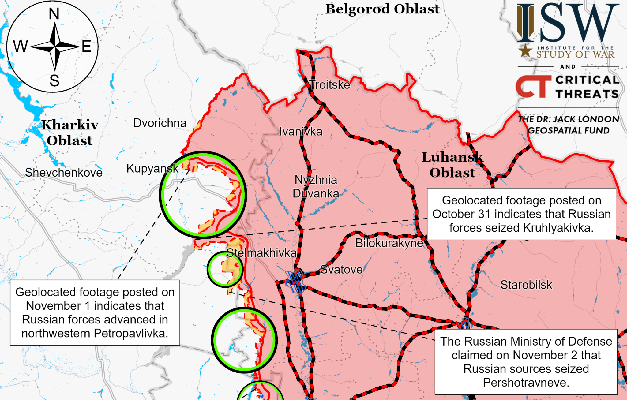 ISW: настання холодів допомагає росіянам просуватися на півночі Харківщини