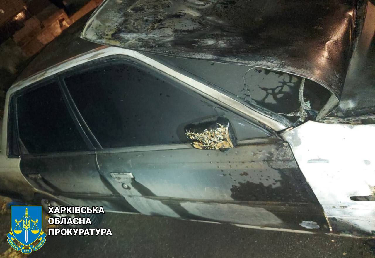 24-річного жителя Чугуєва підозрюють у підпалі авто військового (фото, відео)