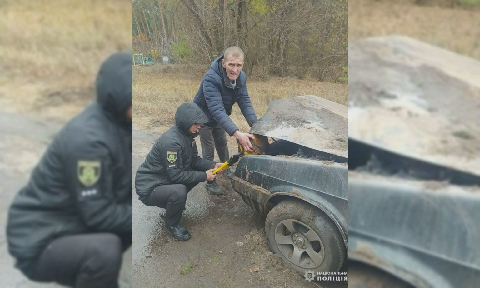 На Харківщині машина спалахнула на ходу, всередині був водій – поліція