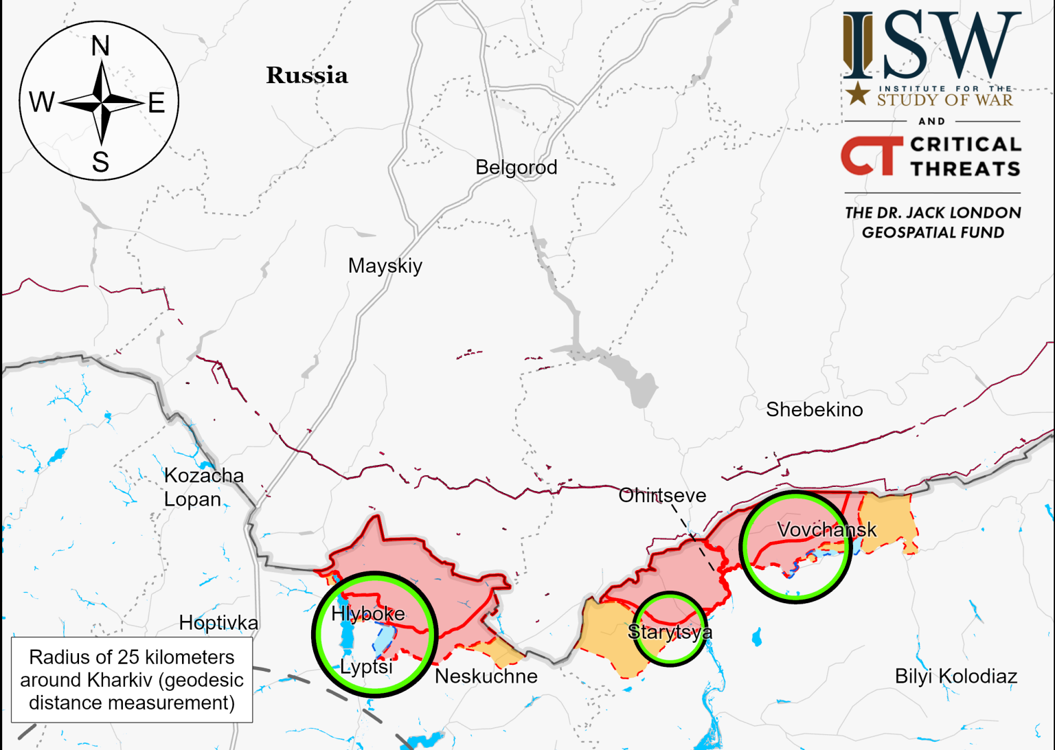 ISW: РФ накопичила велику кількість сил на півночі області, атакують по-новому