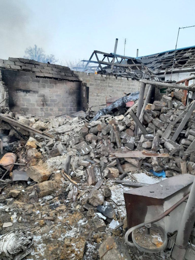 Разрушение в селе Пристин 