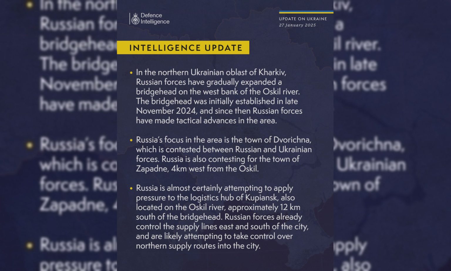 РФ расширяет плацдарм на берегу Оскола — британская разведка, чего хочет враг
