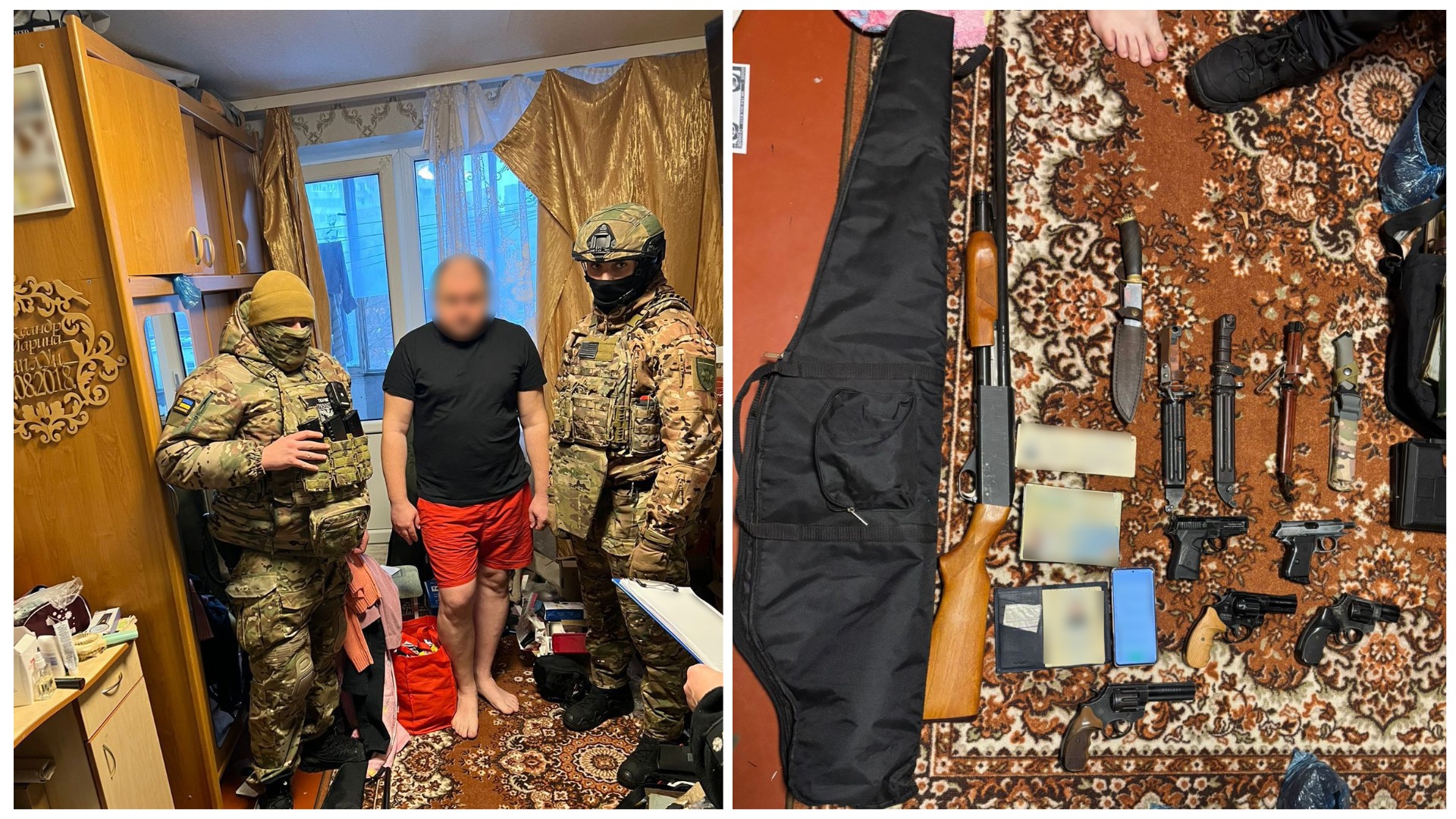 Силовики навідалися до квартири харків’янина і знайшли там різну зброю