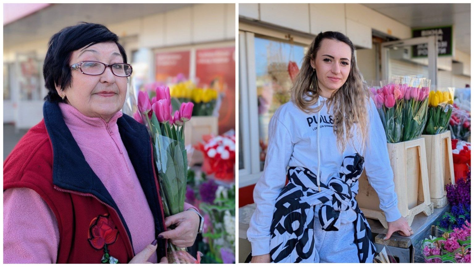 8 марта в Харькове: цветы продают жители обстреливаемых приграничных сел