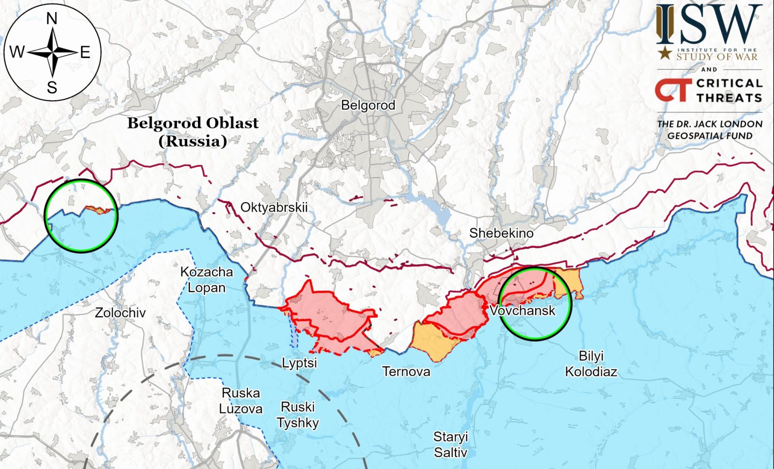 ISW: российские войска незначительно продвинулись к северо-востоку от Харькова