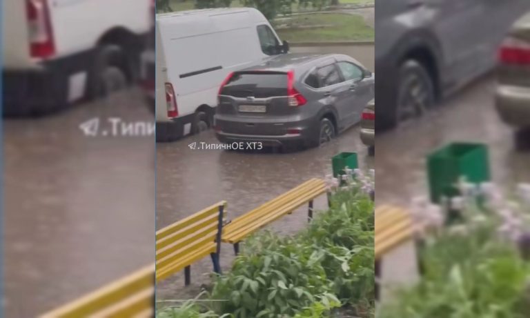 В Харькове прошел ливень: некоторые улицы затопило (видео)