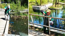 У Харкові чистять водоймища та наводять лад на клумбах (фото)