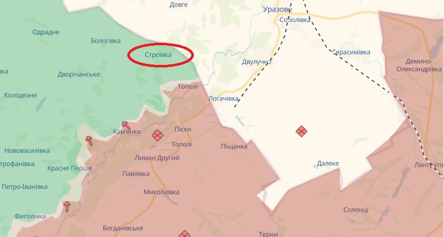 Строевка на карте