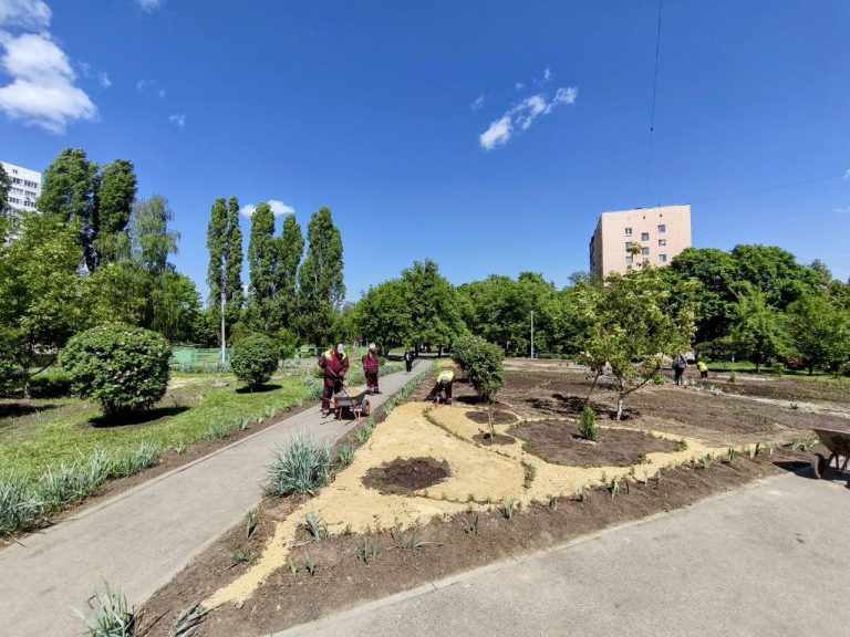Масштабну клумбу створили на Салтівці: що там висадили (фото)