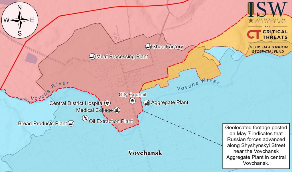 ISW: российские войска продвинулись у Агрегатного завода в Волчанске