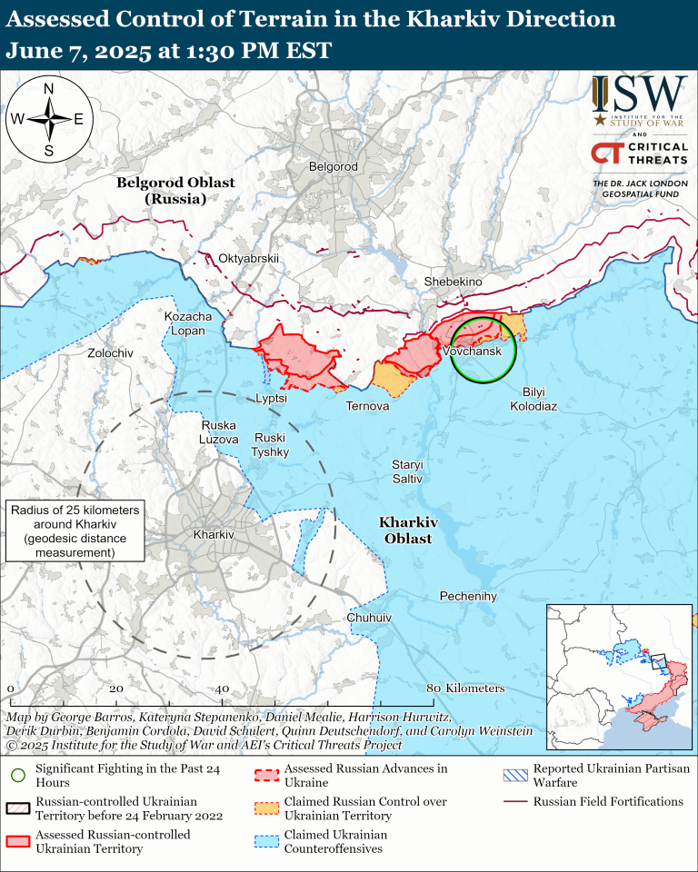 Где россияне пытались наступать на Харьковщине – оценка ISW