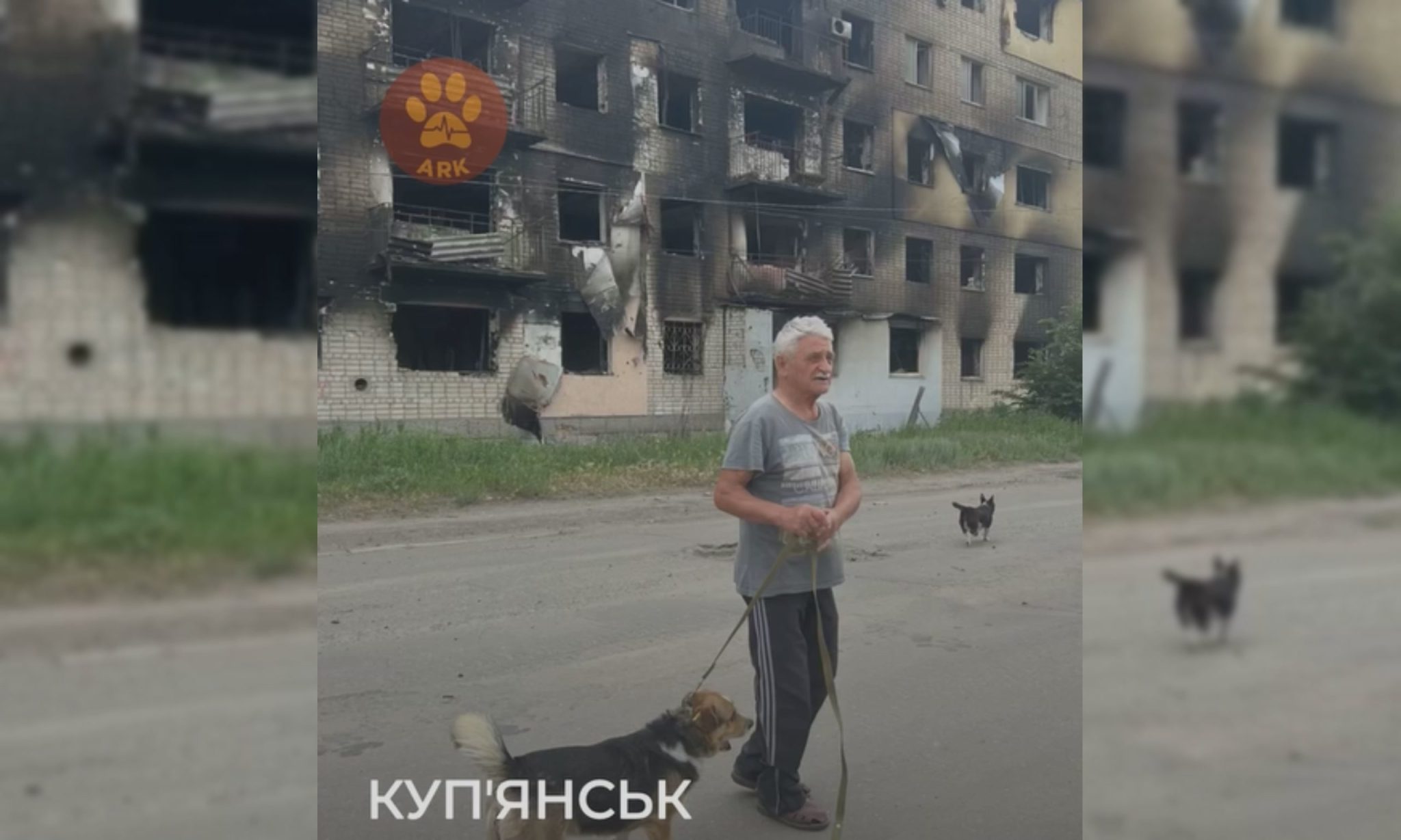 Житель Купянска остался без дома, но не выезжал, пока не эвакуируют собак 📹