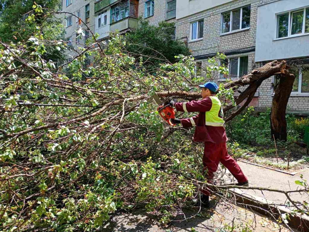 последствия ветра в Харькове