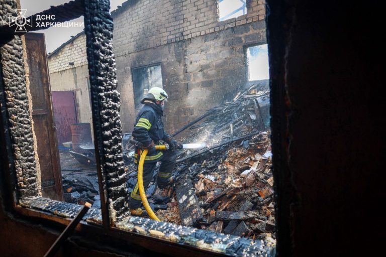 Пожар на деревообрабатывающем предприятии возник в Харькове