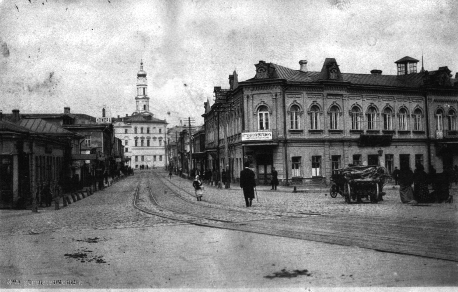 старинные фото центра Харькова - Стрелка