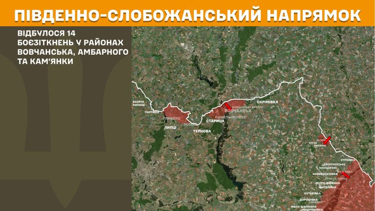 На Южно-Слобожанском направлении ВСУ отбили 14 атак РФ – данные Генштаба