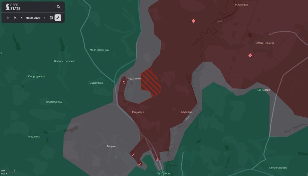 враг продвинулся возле Кондрашовки