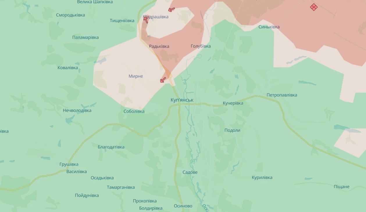 Попытку россиян продвинуться по газопроводу в Купянск проанализировал ISW