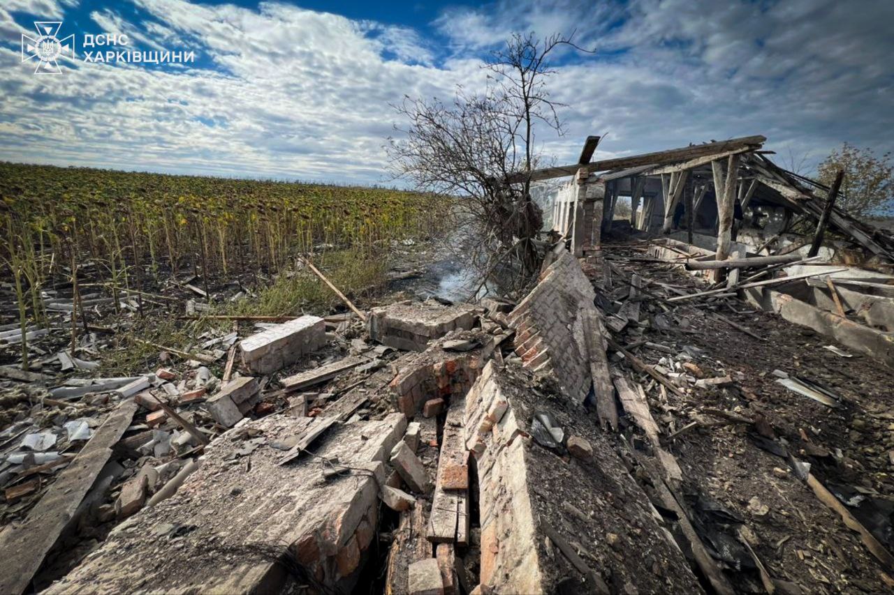 пожары в Великобурлукском районе из-за прилетов 2 октября 2025
