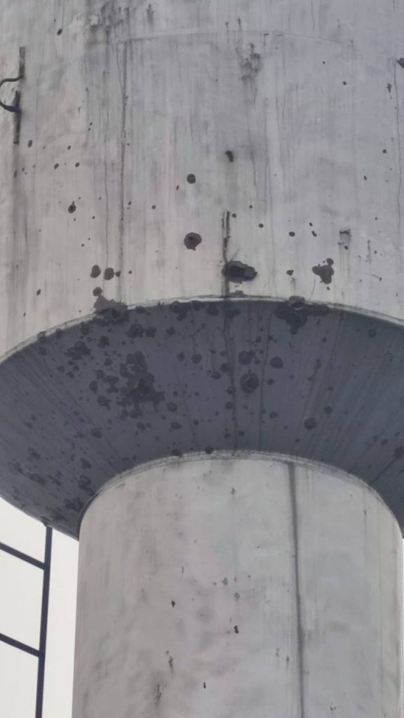 удар по водонапорной баште на Харьковщине