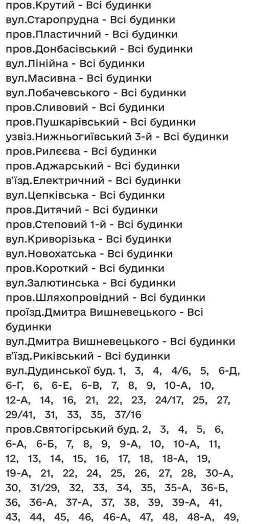 Где в Харькове не будет воді 9 ноября 2025