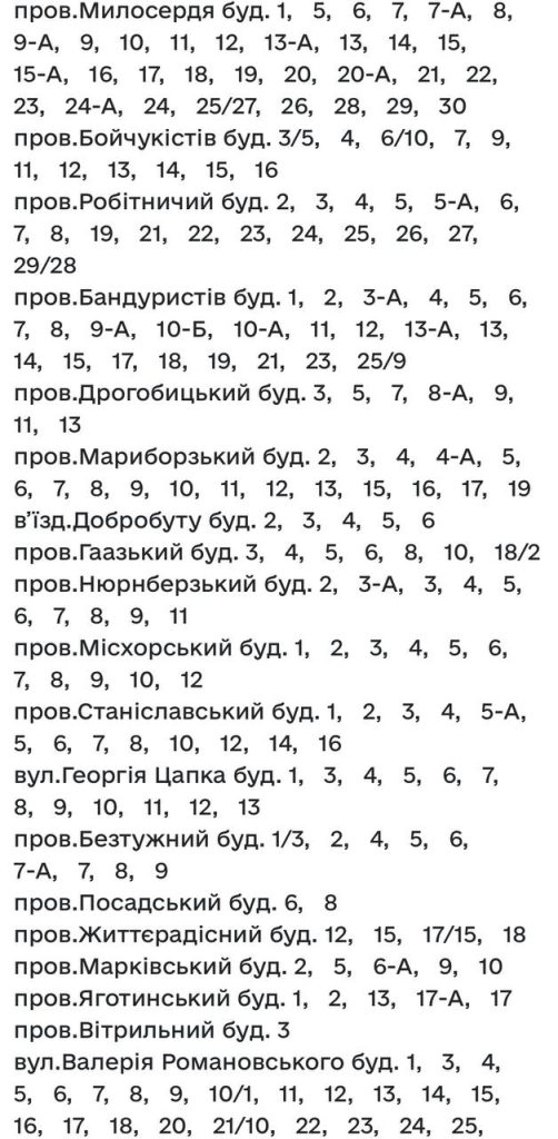 Где в Харькове не будет воді 9 ноября 2025