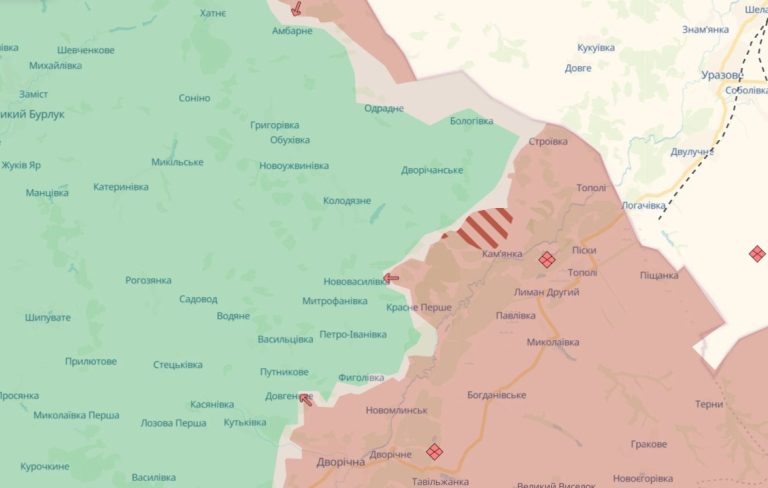Россияне продвинулись в районе села Каменка на Харьковщине — DeepState