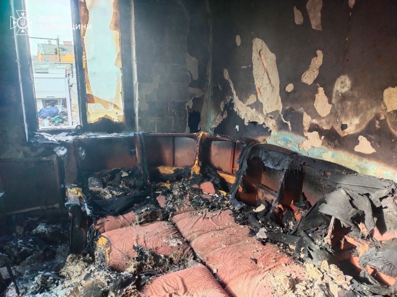 Пожежа у Харкові: ДСНСники врятували чоловіка, чому загорівся дім (фото)