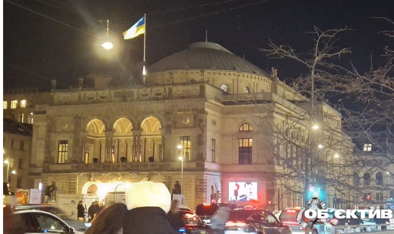 Флаг Украины в Копенгагене (Дания)